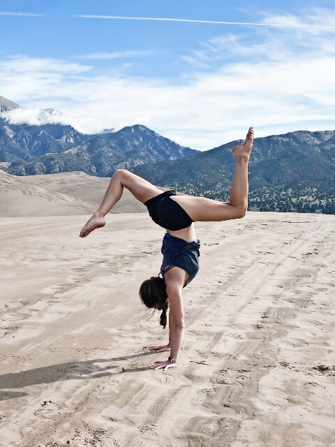 mountains handstand